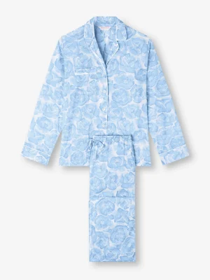 Derek Rose Lightweight Pyjamas|View All>Pyjamas Light Blue & White