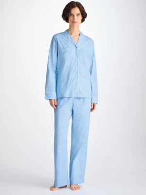 Derek Rose Mid Weight Pyjamas|View All>Pyjamas Light Blue