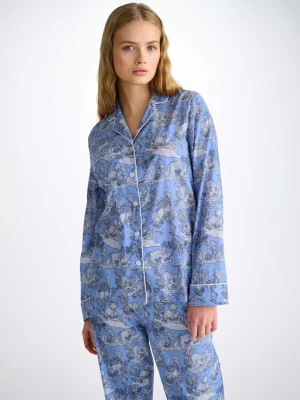 Derek Rose Lightweight Pyjamas|View All>Pyjamas Mid Blue