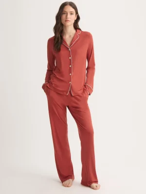 Derek Rose Mid Weight Pyjamas|View All>Pyjamas Rose Red