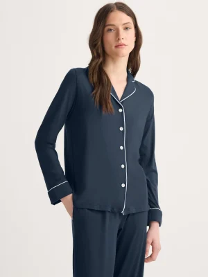 Derek Rose Mid Weight Pyjamas|View All>Pyjamas Navy Blue