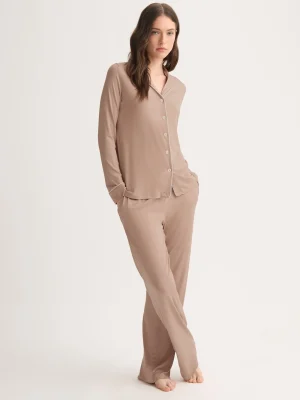 Derek Rose Mid Weight Pyjamas|View All>Pyjamas Almond Blush