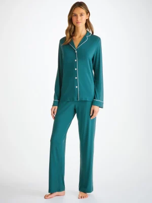 Derek Rose Mid Weight Pyjamas|View All>Pyjamas Jungle Green