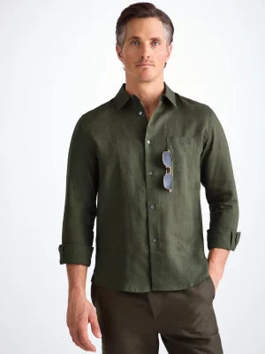 Derek Rose Resort Wear|View All>Shirt Khaki