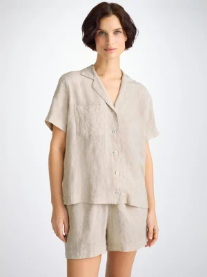 Derek Rose Lightweight Pyjamas|View All>Short Pyjamas Sand