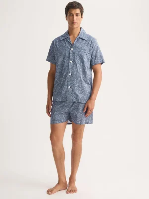 Derek Rose Lightweight Pyjamas|View All>Short Pyjamas Navy Blue