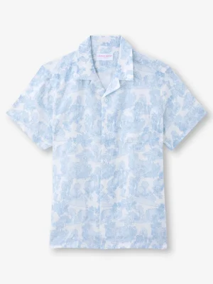 Derek Rose Resort Wear|View All>Short Sleeve Shirt White