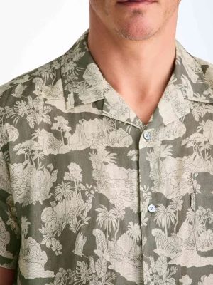 Derek Rose Resort Wear|View All>Short Sleeve Shirt Khaki