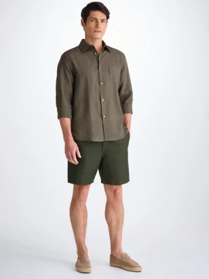Derek Rose Resort Wear|View All>Shorts Khaki