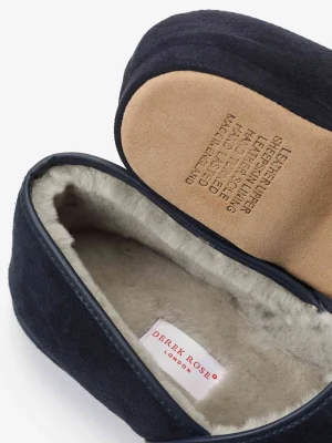 Derek Rose View All|View All>Slippers Navy Blue