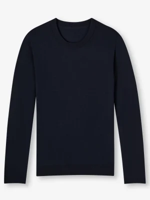 Derek Rose Knitwear|View All>Sweater Navy Blue