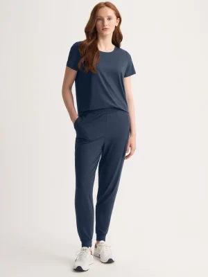 Derek Rose Sleep & Lounge|View All>Sweatpants Navy Blue