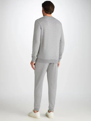 Derek Rose Sets|View All>Sweatshirt And Sweatpants Set Silver