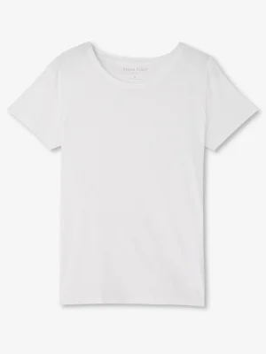 Derek Rose Crew Neck T-Shirts|View All>T-Shirt White
