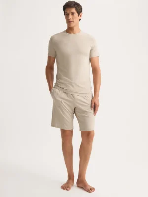 Derek Rose Crew Neck T-Shirts|View All>T-Shirt Light Stone