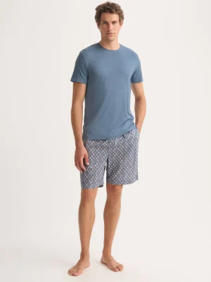 Derek Rose Crew Neck T-Shirts|View All>T-Shirt Storm Blue