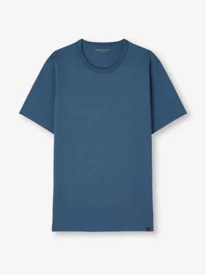 Derek Rose Cotton T-Shirts|View All>T-Shirt Denim