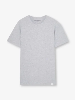 Derek Rose Crew Neck T-Shirts|View All>T-Shirt Silver Marl