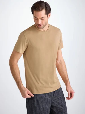 Derek Rose Crew Neck T-Shirts|View All>T-Shirt Camel