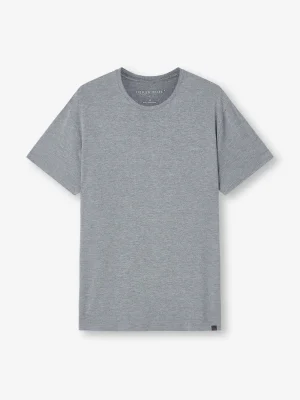 Derek Rose Crew Neck T-Shirts|View All>T-Shirt Charcoal