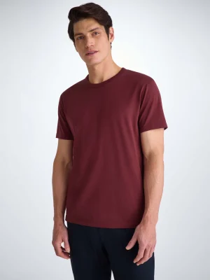 Derek Rose Cotton T-Shirts|View All>T-Shirt Burgundy