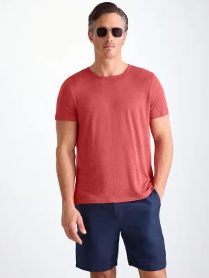 Derek Rose Crew Neck T-Shirts|View All>T-Shirt Soft Red