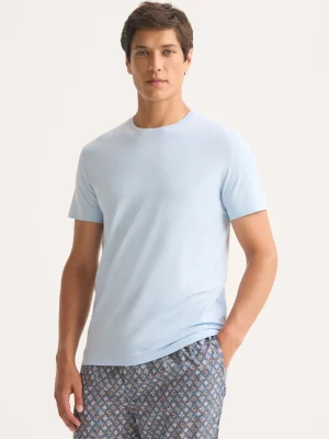 Derek Rose Crew Neck T-Shirts|View All>T-Shirt Light Blue