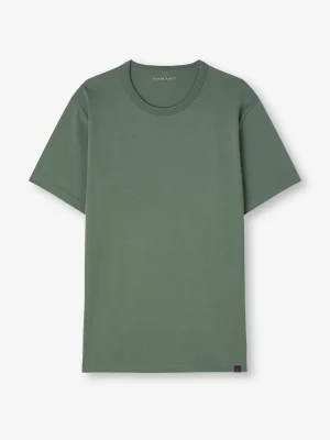 Derek Rose Cotton T-Shirts|View All>T-Shirt Soft Green