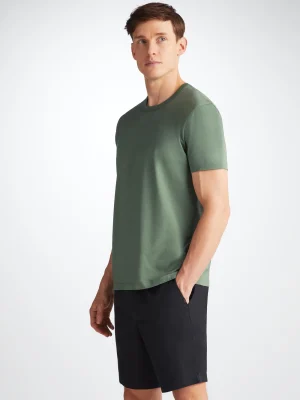 Derek Rose Cotton T-Shirts|View All>T-Shirt Soft Green