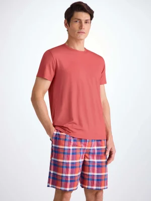 Derek Rose Crew Neck T-Shirts|View All>T-Shirt Apple Red