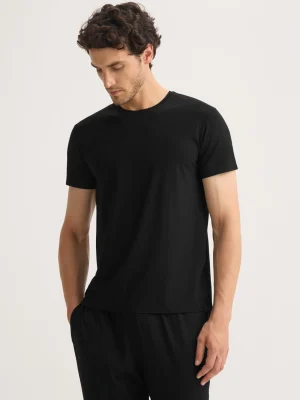 Derek Rose Crew Neck T-Shirts|View All>T-Shirt Black