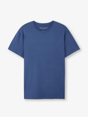 Derek Rose Crew Neck T-Shirts|View All>T-Shirt Sapphire