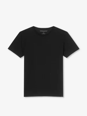 Derek Rose Cotton T-Shirts|View All>T-Shirt Black