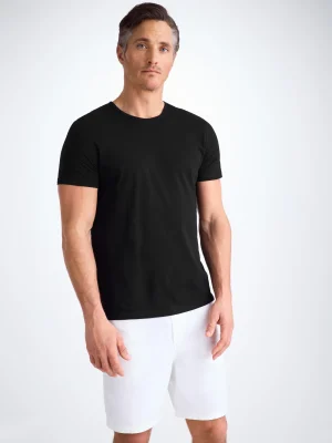 Derek Rose Cotton T-Shirts|View All>T-Shirt Black