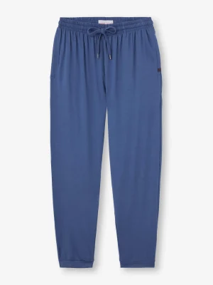 Derek Rose Trousers|View All>Track Pants Sapphire