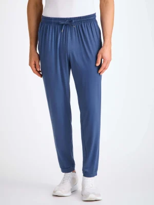 Derek Rose Trousers|View All>Track Pants Sapphire