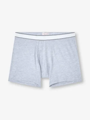 Derek Rose Trunks|View All>Trunks Light Blue Marl