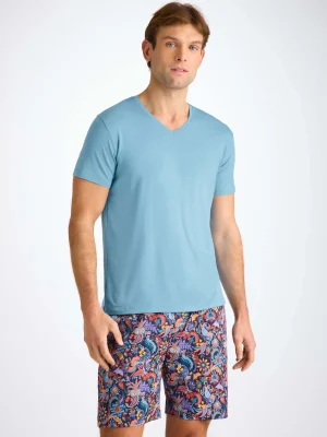 Derek Rose V-Neck T-Shirts|View All>V-Neck T-Shirt Ocean Blue