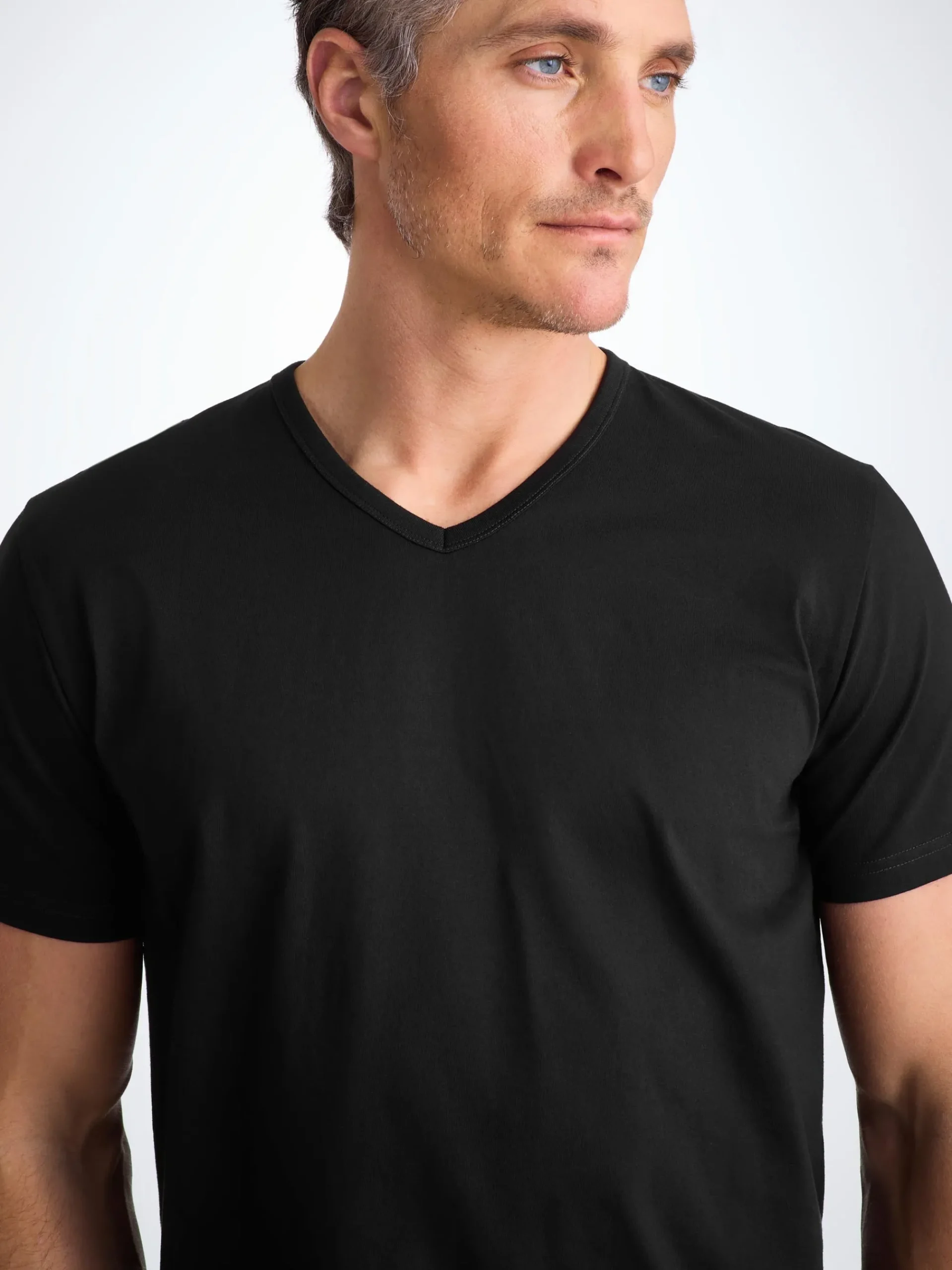 v-neck-t-shirt-vEoGPylN-4.webp Derek Rose Cotton T-Shirts|View All>V-Neck T-Shirt Black