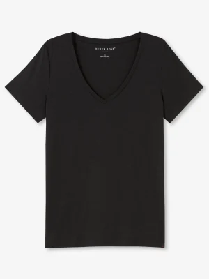 Derek Rose Micro Modal T-Shirts|View All>V-Neck T-Shirt Black