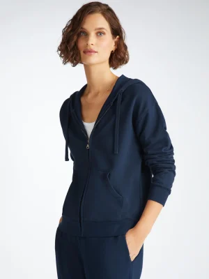 Derek Rose T-Shirts & Tops|View All>Zip Up Hoodie Navy Blue