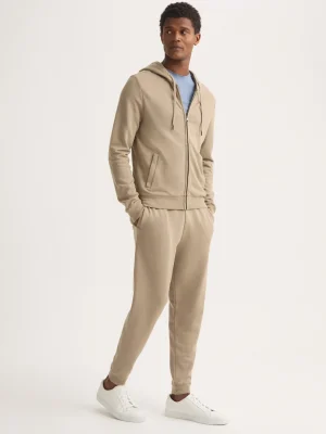 Derek Rose T-Shirt & Tops|View All>Zip Up Hoodie Taupe