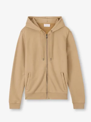 Derek Rose T-Shirt & Tops|View All>Zip Up Hoodie Camel