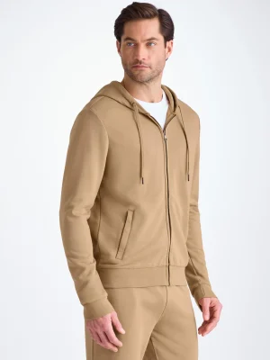 Derek Rose T-Shirt & Tops|View All>Zip Up Hoodie Camel