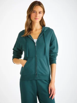 Derek Rose T-Shirts & Tops|View All>Zip Up Hoodie Pine Green