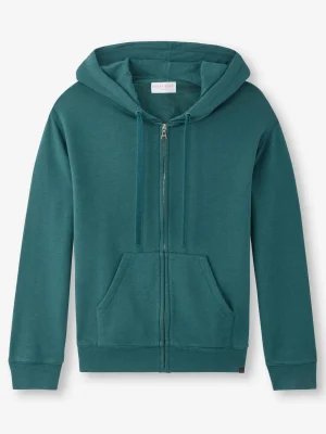Derek Rose T-Shirts & Tops|View All>Zip Up Hoodie Pine Green