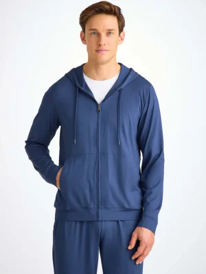 Derek Rose T-Shirt & Tops|View All>Zip Up Hoodie Sapphire