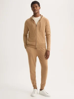 Derek Rose Hoodies|View All>Zip Up Hoodie Camel